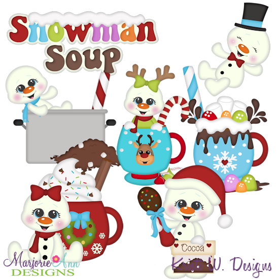 Snowman Soup SVG Cutting Files + Clipart - Click Image to Close